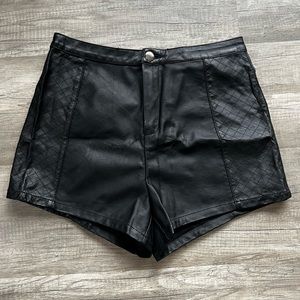H&M Faux Leather Shorts